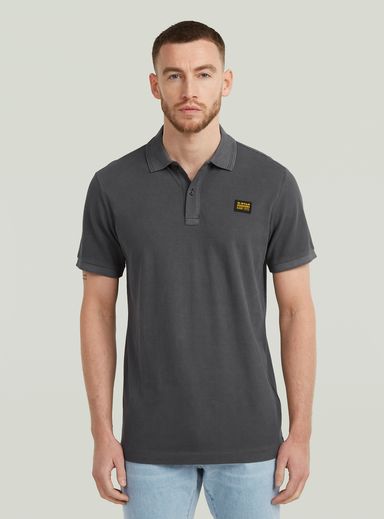 Dunda Overdyed Slim Polo Badge
